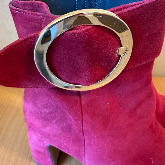 Napoleoni red suede ankle boots size 38 - Picture 2 of 6